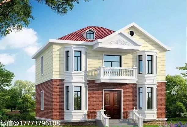 簡潔二層小樓設計圖，6個臥室還帶一個書房