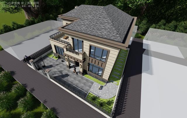 河南南陽二層新中式別墅設計圖，戶型實用