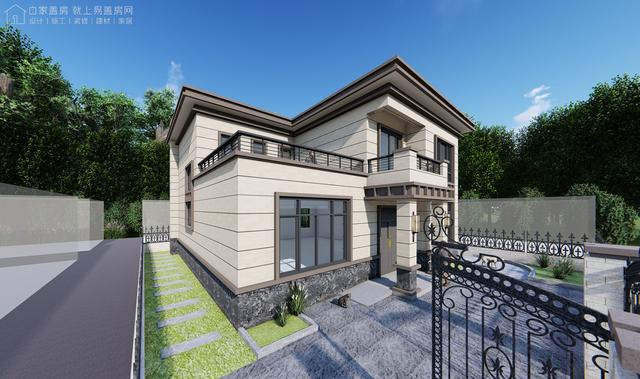 河南南陽二層新中式別墅設計圖，戶型實用