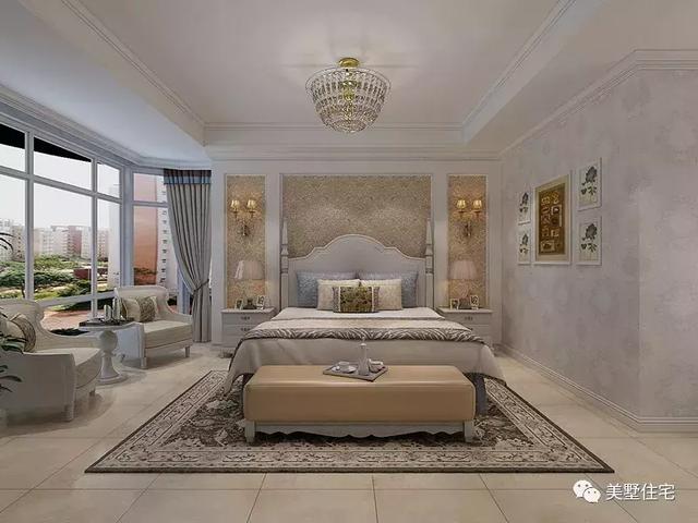 占地147平的簡歐4間二層別墅戶型方案，樓梯有特色