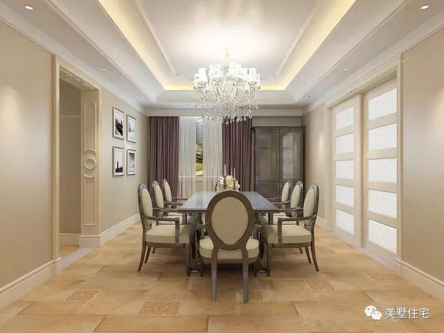 占地147平的簡歐4間二層別墅戶型方案，樓梯有特色