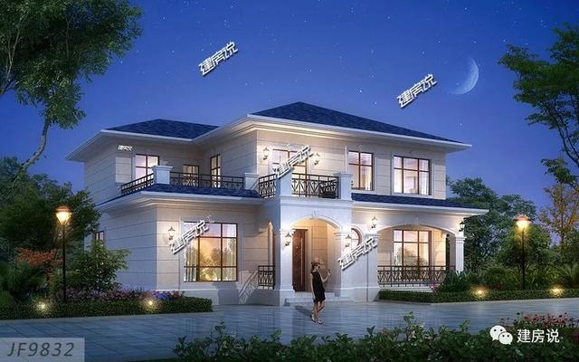 小4間兩層鄉村小樓房戶型圖，二層大套間很給力