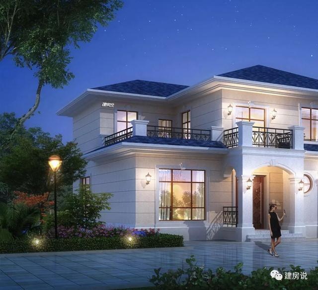 小4間兩層鄉村小樓房戶型圖，二層大套間很給力