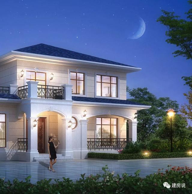 小4間兩層鄉村小樓房戶型圖，二層大套間很給力