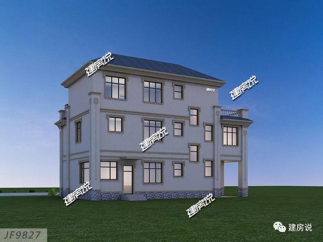 開間15.5米進深10.8米的兩層半樓房設計圖，你離好日子就差一套別墅