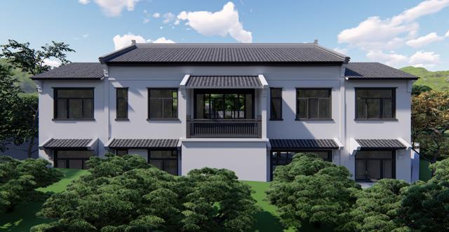 帶庭院的新中式二層農村民宿設計，建好鄰居都羨慕哭了