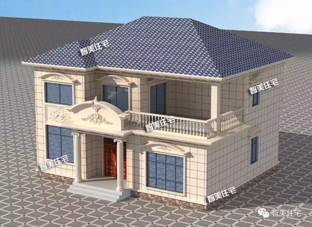 13.3×11.6米二層大氣小洋樓住宅方案，精致好看