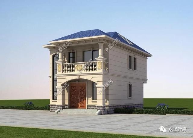 開間僅7米占地83平的二層自建小樓圖，20萬就能建起來