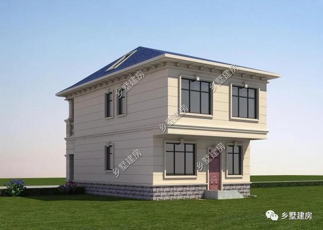 開間僅7米占地83平的二層自建小樓圖，20萬就能建起來