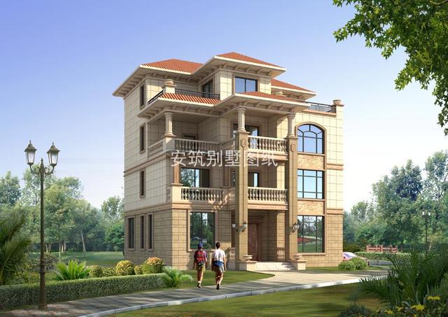 南北通透的4層復(fù)式別墅戶型圖，主體不到50萬