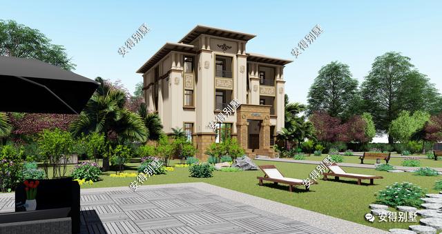 10棟高端華麗的歐式建筑別墅圖片，回村建房可以定制