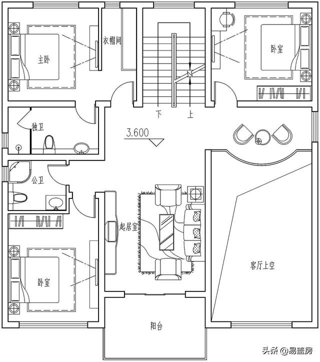 湖南四層歐式別墅設計方案，堂屋+茶室+KTV+露臺
