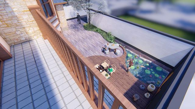 300多平父母養老別墅方案圖，僅花50萬，庭院小池真好看