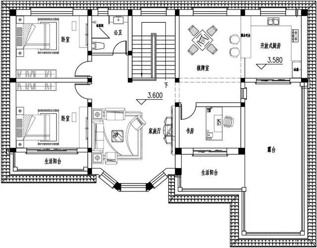 300多平父母養老別墅方案圖，僅花50萬，庭院小池真好看