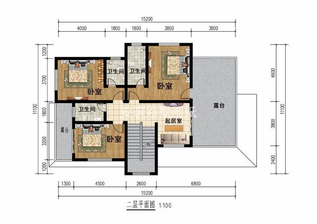 美式二層半別墅自建房方案，喜歡美式風格的點贊