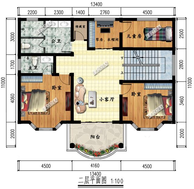 兩棟對稱的別墅設計方案，第一棟造價很低