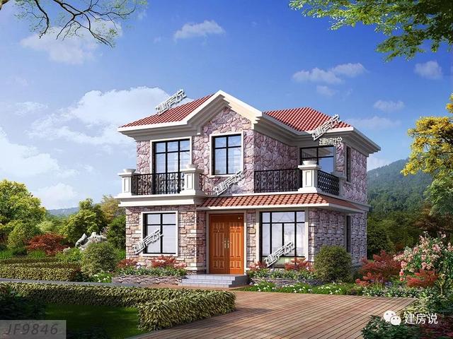 占地95平美式二層農村房子設計圖，鄰居看了都點贊