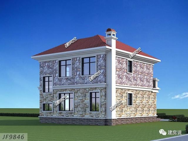 占地95平美式二層農村房子設計圖，鄰居看了都點贊