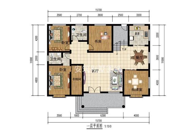 占地200平農村一層房子設計方案戶型圖，18萬建這棟歐式平房