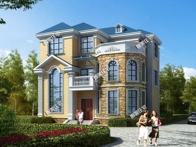 2棟造型獨特的歐式獨棟房子方案設計圖，第二棟小編很喜歡