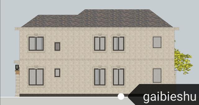 36萬(wàn)河南建二層小別墅戶(hù)型圖附完工實(shí)拍圖，造型好看