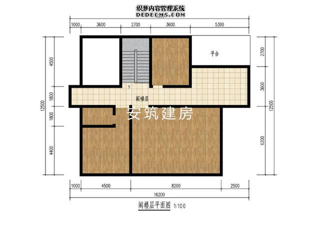 造價不到20萬鄉(xiāng)村一層坡屋頂房子戶型圖，外墻為文化石