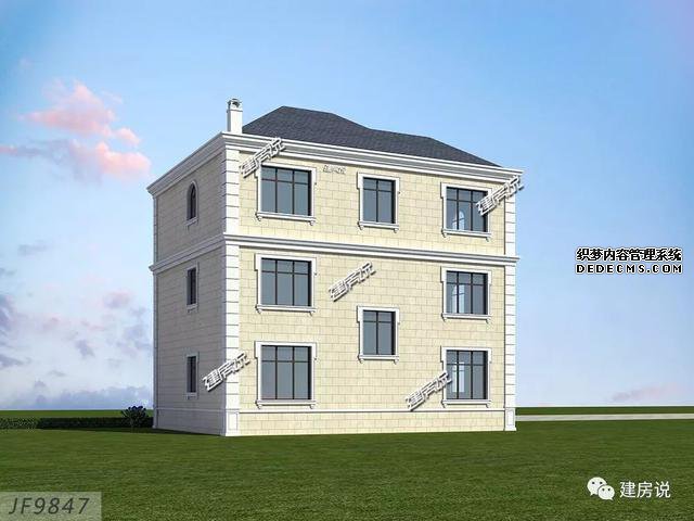 浙江省120平簡歐三層自建房子方案圖，主體造價36-42萬