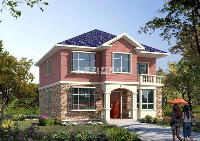 開間10米二層農村簡單自建房子戶型圖，造價比較低