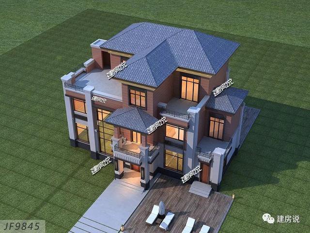 大戶型歐式豪華二層半別墅設計圖，高端自建房方案