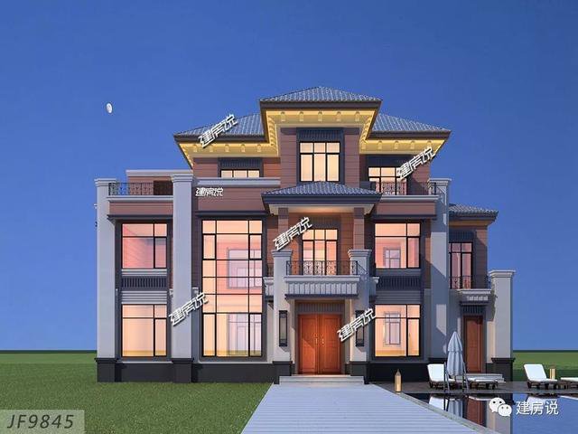 大戶型歐式豪華二層半別墅設計圖，高端自建房方案