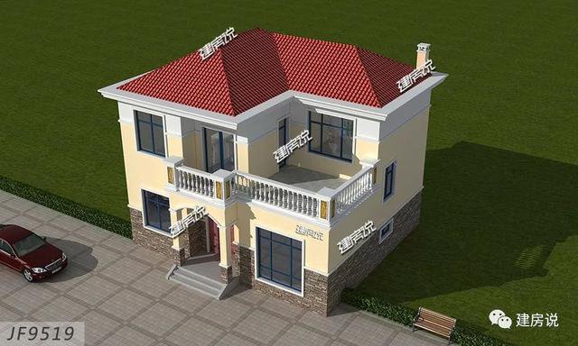 3棟120平的農村房子戶型方案設計，二層、三層的都有