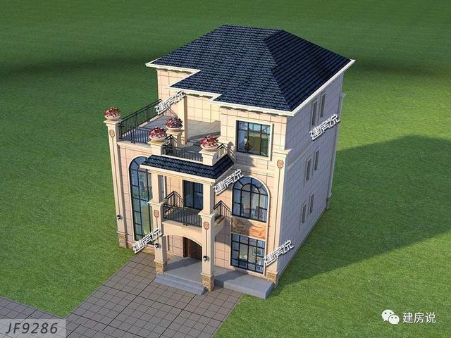 3棟120平的農村房子戶型方案設計，二層、三層的都有