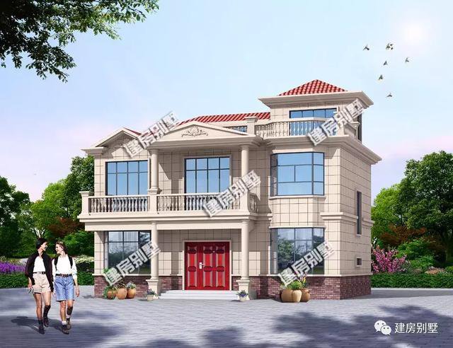 帶閣樓層設計的農村房子設計方案，2款都很實用