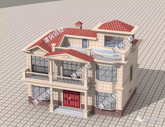 帶閣樓層設計的農村房子設計方案，2款都很實用