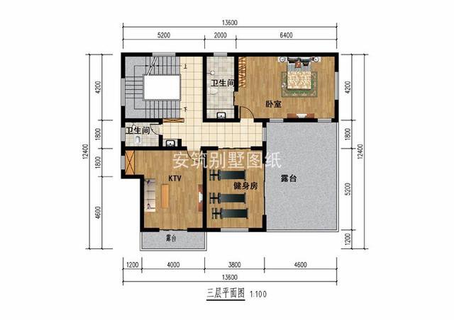 35萬(wàn)的新中式別墅三層戶型方案圖，老百姓建得起