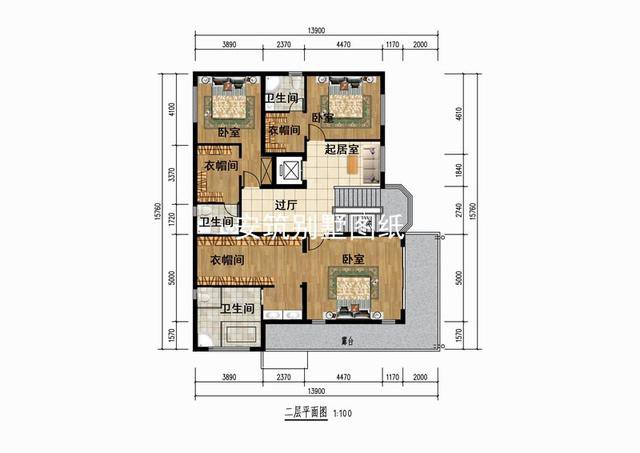 鄉村三層田園風格別墅戶型方案，40萬就能搞定