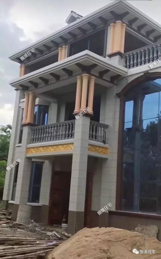 三層簡歐房子設計方案圖，不錯的民房設計，占地120平-130平方米