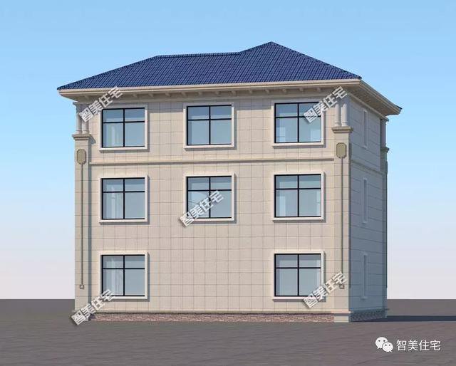 三層簡歐房子設計方案圖，不錯的民房設計，占地120平-130平方米