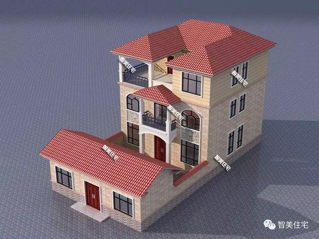 10.7×21米農(nóng)村別墅，私人定制廚房餐廳在配房