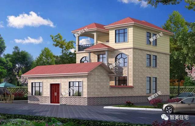 10.7×21米農(nóng)村別墅，私人定制廚房餐廳在配房