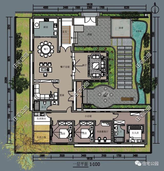 18套帶庭院的中式別墅民宅設計，自建房、民宿都可以用