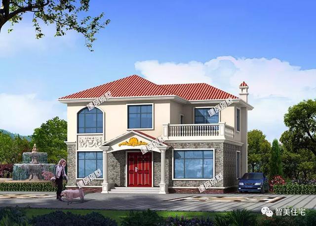 造價23萬-27美式兩層住宅設(shè)計圖，2款戶型隨你挑