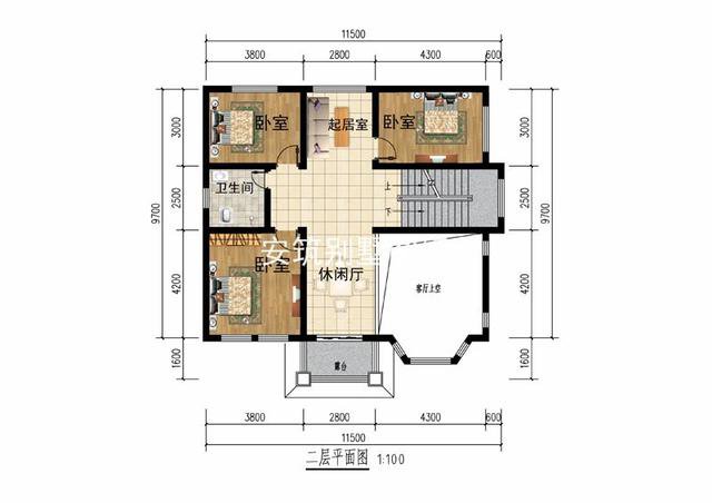 11×9米的三層農(nóng)村簡(jiǎn)歐民房戶型方案圖，外觀很受歡迎