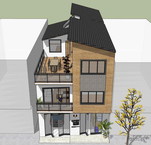 開間7.8米民房設計，一層還設計上了商鋪，商住兩用