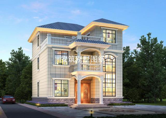 10m*12m三層自建樓房戶型方案設計，45萬到55萬建起來沒問題