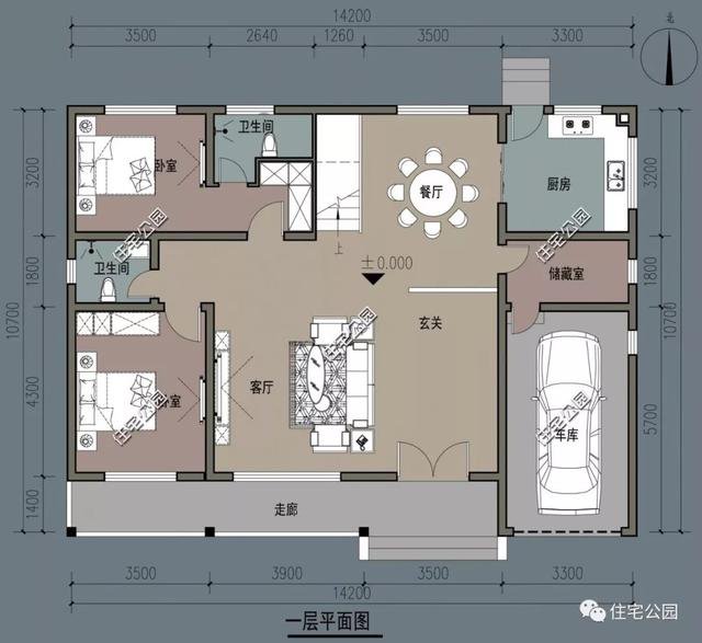 帶車庫農村自建房子戶型和外觀圖片大全，讓你一次看個夠