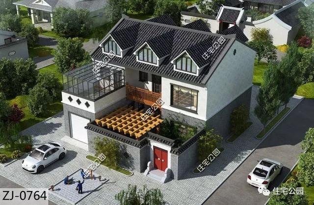 帶車庫農村自建房子戶型和外觀圖片大全，讓你一次看個夠