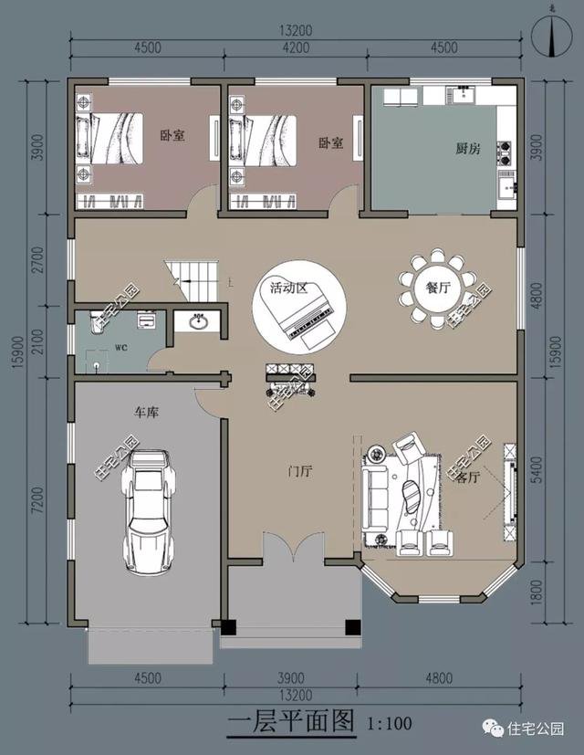 帶車庫農村自建房子戶型和外觀圖片大全，讓你一次看個夠