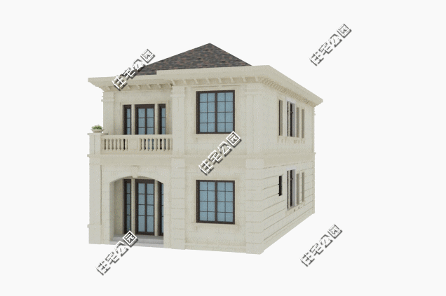 7米面寬的鄉村二層小洋樓戶型，小開間都能設計的這么好