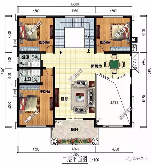 180平方米三層復式歐式高端住宅設計戶型圖，外觀很漂亮